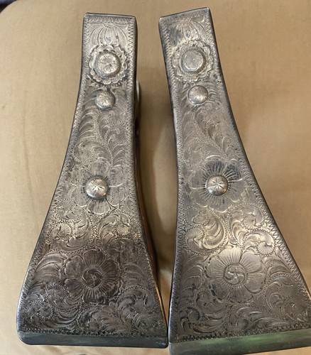 Vintage Sterling Silver Stirrups 2 7/8” Custom Unbranded