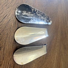 Vtg Metal Advertising Shoe Horns Bostonians, Nunn Bush, Freeman Shoehorns