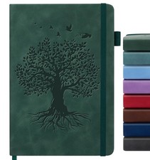 Lined Journal Notebook for Women Men, A5 Hardcover Leather Journals 200 Pages