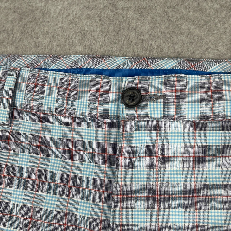 Tommy Bahama Pantalones Cortos Para Hombres 42 Azul A Cuadros Rendimiento Nylon Chino Exterior Hombres *44 Foto 3 de 4