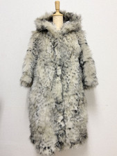 LE CIEL BLEU Fox Fur Coat Brown 3/4 Sleeve Mid Length Japan