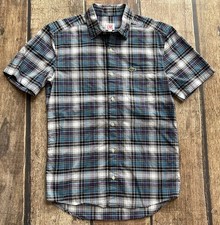LACOSTE LIVE SHORT SLEEVE SHIRT PLAID MULTI MENS 38 SMALL EXCELLENT CONDITION