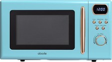 Abode AMD2004GRG Digital Microwave Oven Retro Style 700w 20L Blue & Rose Gold