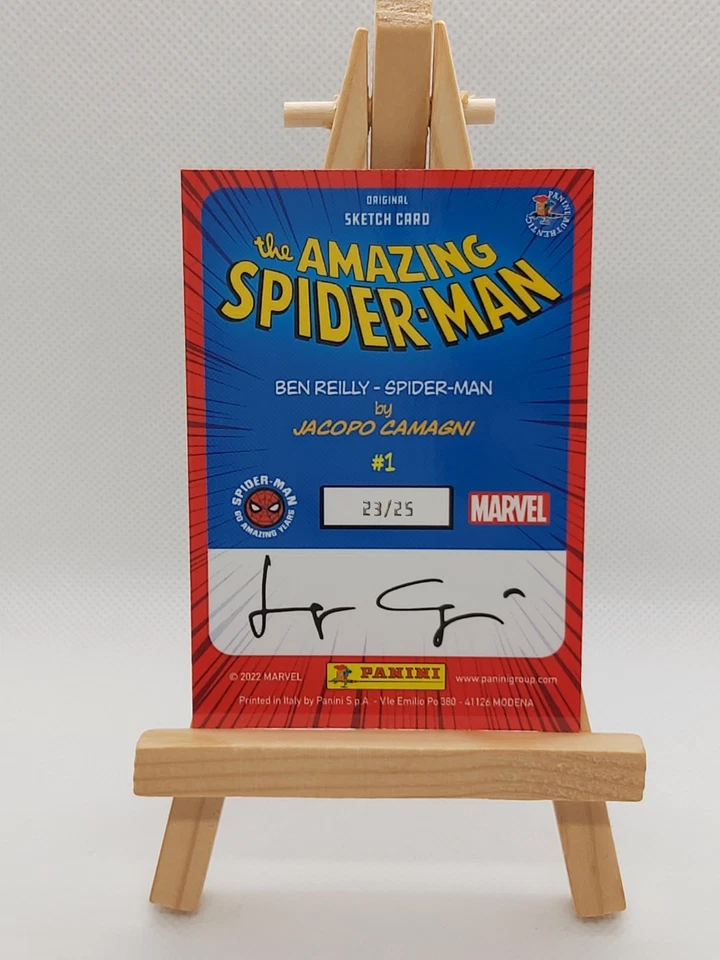 2022 Panini Marvel The Amazing Spider-Man Sketch Card - Ben Reilly - Pink 23/25. - Image 2 of 2