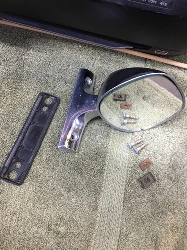 Vintage Aftermarket Roberk 2500 Chrome Round Side Mirror Rear View 4601 2503