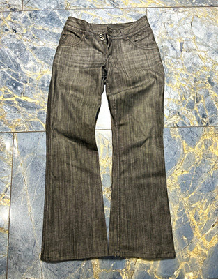 Hudson Women s Gray Dark Wash Denim Bootcut Low Rise 5-Pocket Zip Jeans