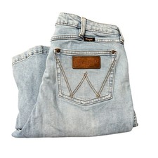 Wrangler Retro Jeans High Rise Flare Distressed Boho Womens 32 35x33 ACTUAL 
