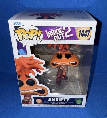 Funko POP! Disney Pixar Inside Out 2 Anxiety #1447 w/ soft pop protector NM + FS