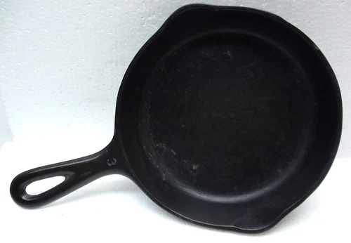 Vintage 6 1/2" Wagner Ware No. 3 Cast Iron Sidney-0 Skillet # 1053 Frying Pan