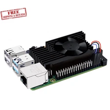 Raspberry Pi 4 Aluminum Heatsink with PWM Controllable Fan, Raspberry P