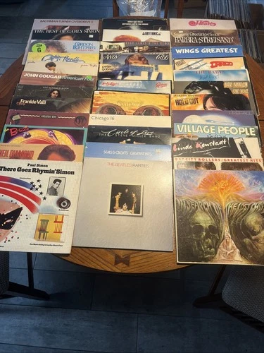Classic ROCK Vinyl Lot of 35 LPs 60s/70s/80s Beatles Moody Blues Steve Miller