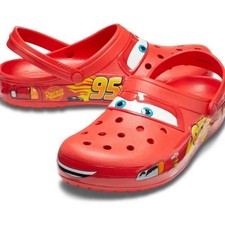 New Lightning Mcqueen Crocs Classic Clog Cars Disney Sizes 4-12M DONT LIGHTUP