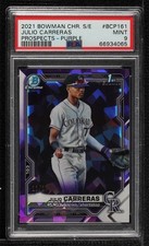 2021 Bowman Chrome Sapphire Purple Refractor 11/25 Julio Carreras PSA 9 0xh3