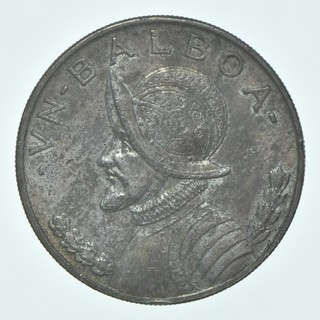 ARGENTO WORLD COIN 1947 Panama 1 Balboa World Silver Coin 901