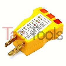 Electrical Outlet Receptacle Tester Faulty Wire Finder Color Coded Wall Plug