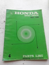 Honda Portable Generator EM4000 Factory Parts Manual 1976 print 