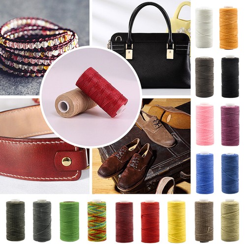 Flat Waxed Sewing Line Thread Cord DIY Leather Craft Hand Stitching Thread AU - Picture 7 of 32