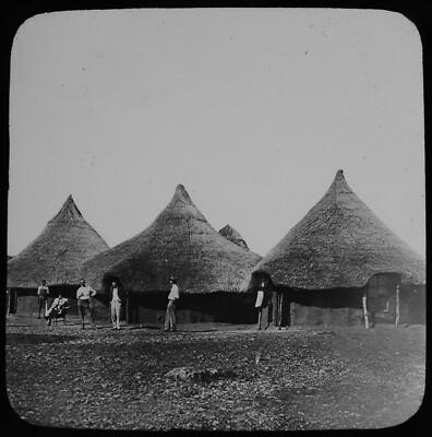 BULUWAYO CECIL RHODES FARM UM 1900 FOTO Magische Laterne Dia BURENKRIEG SÜDAFRIKA