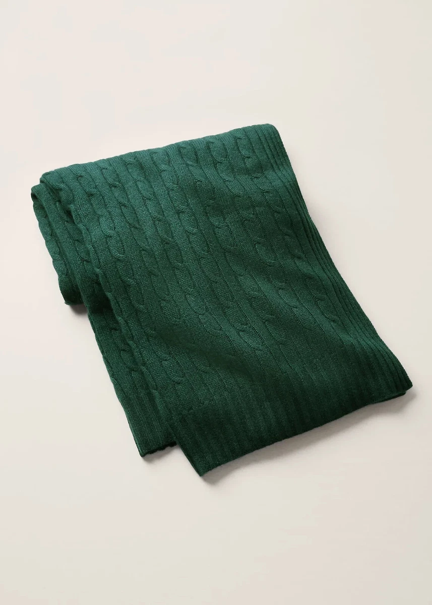 Green cashmere throw sales