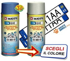 Macota TARGHE → BIANCO / BLU' - Vernice Spray 400 ml Rinnova Targhe di Auto Moto