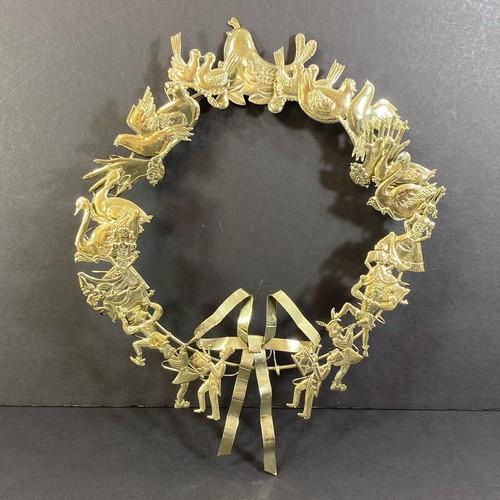 Corona Metal Tono Dorado 12 Días de Cuento de Navidad MANN 1982 Vacaciones Vintage Años 80 - Imagen 14 de 20