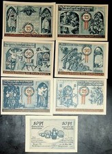 1921 Germany BURGEL 25 50 75 Phennig Banknote / Notgeld