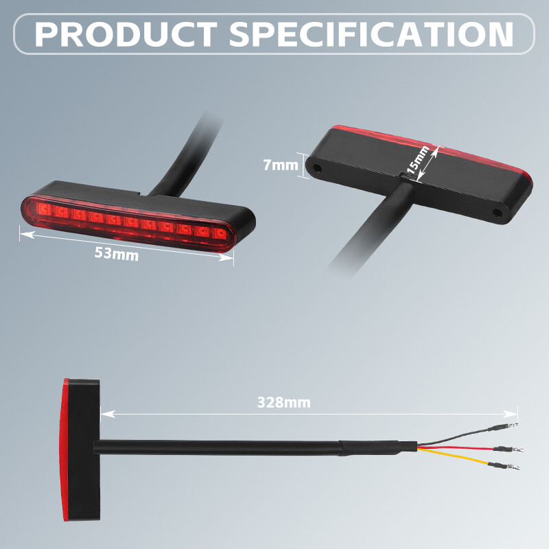 12V 6 LED Motorcycle Tail Light Bike Mini Rear Running Stop Brake Bright Lamp - Foto 3