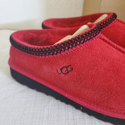 NEW KIDS SIZE 4 SAMBA RED UGG TASMAN II SUEDE WOOL SLIPPERS LOAFERS 1019066K - Picture 3 of 6