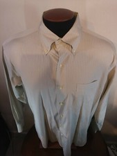 Tommy Bahama Button Down Shirt Mens 17 34-35 Stripped Cotton Hong Kong LS