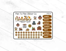 2753-11~~November Journal Planner Stickers.