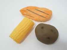 pretend play food Realistic grilled chicken breast potato corn on the cob toys