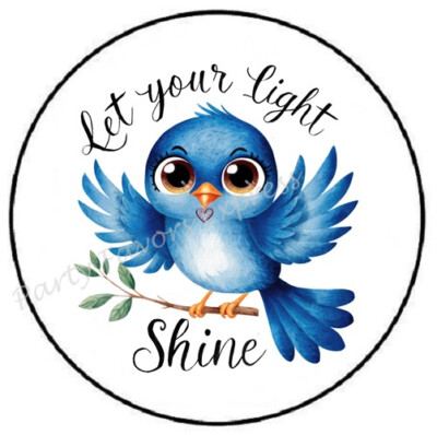 LET YOUR LIGHT SHINE RELIGIOUS ENVELOPE SEALS LABELS STICKERS PARTY FAVORS