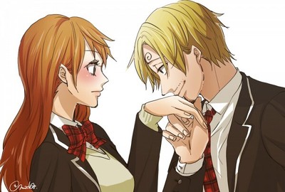 One Piece anime m2d08 nami sanji kissing hand PAD Custom