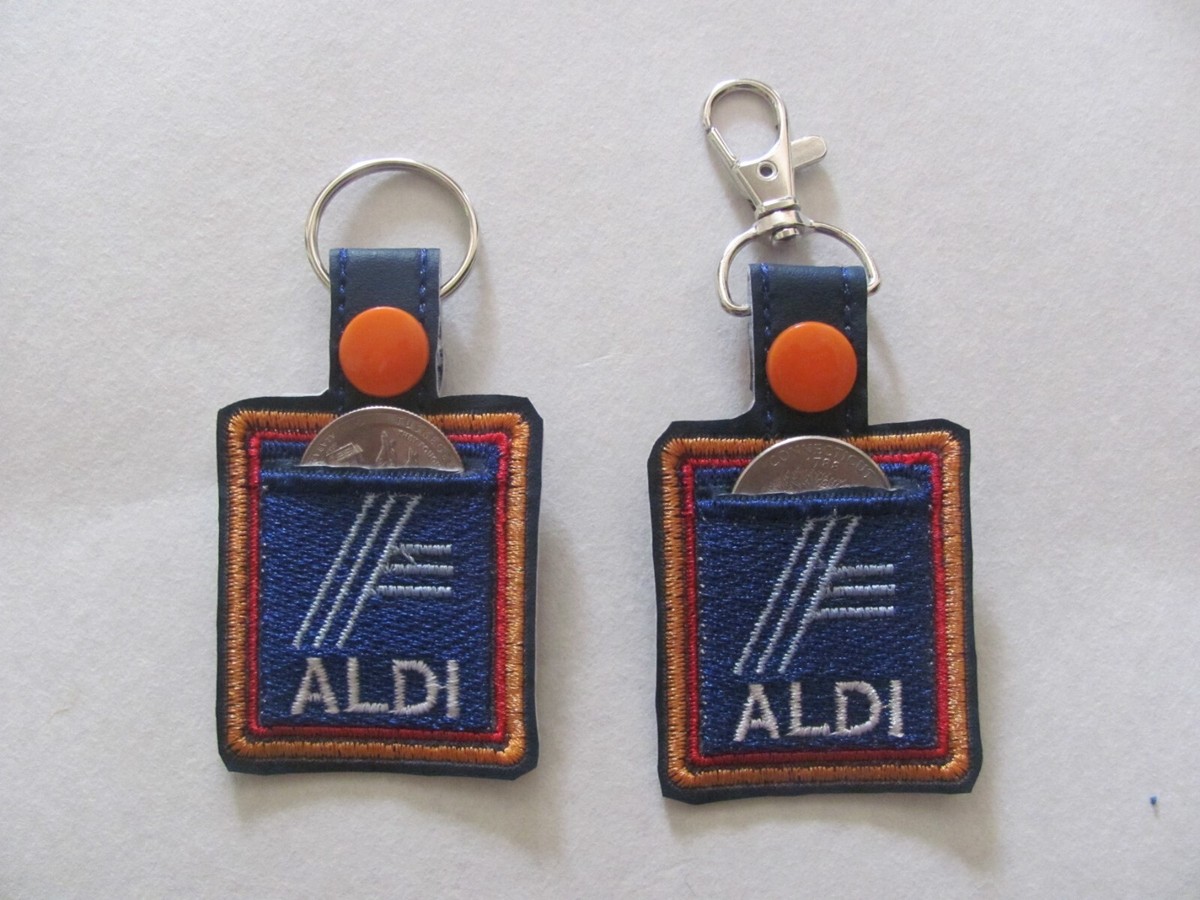 Quarter Keeper key chain, Square Quarter Holder keychain, Square Aldi  quarter ho