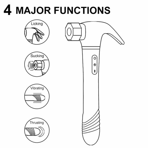 G Spot Vibrator Sucking Hammer Wand Sucker Vaginal Massage Dildo Adult Sex Toy - Picture 14 of 18