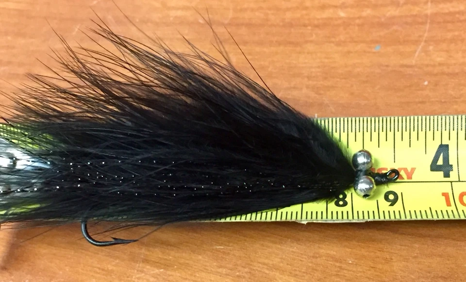 UMPQUA’s BLACK ARTICULATED SANGUESSUGA FLY. #2 GANCHO DE SALMÃO. ALASKA TRUTA, LÚCIO, BAIXO. - Imagem 3 de 3