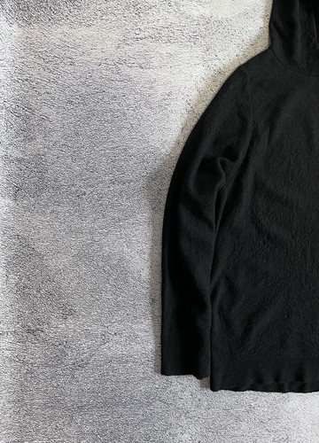 Oska Women Hoodie 100% Wool Black Oversized Hooded Size 1 Made In Bulgaria - Picture 6 of 13