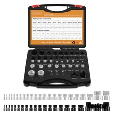 Nut/ Bolt Thread Checker Inch & Metric Sizes Bolt/Nut Identifier Gauge Box 44pcs