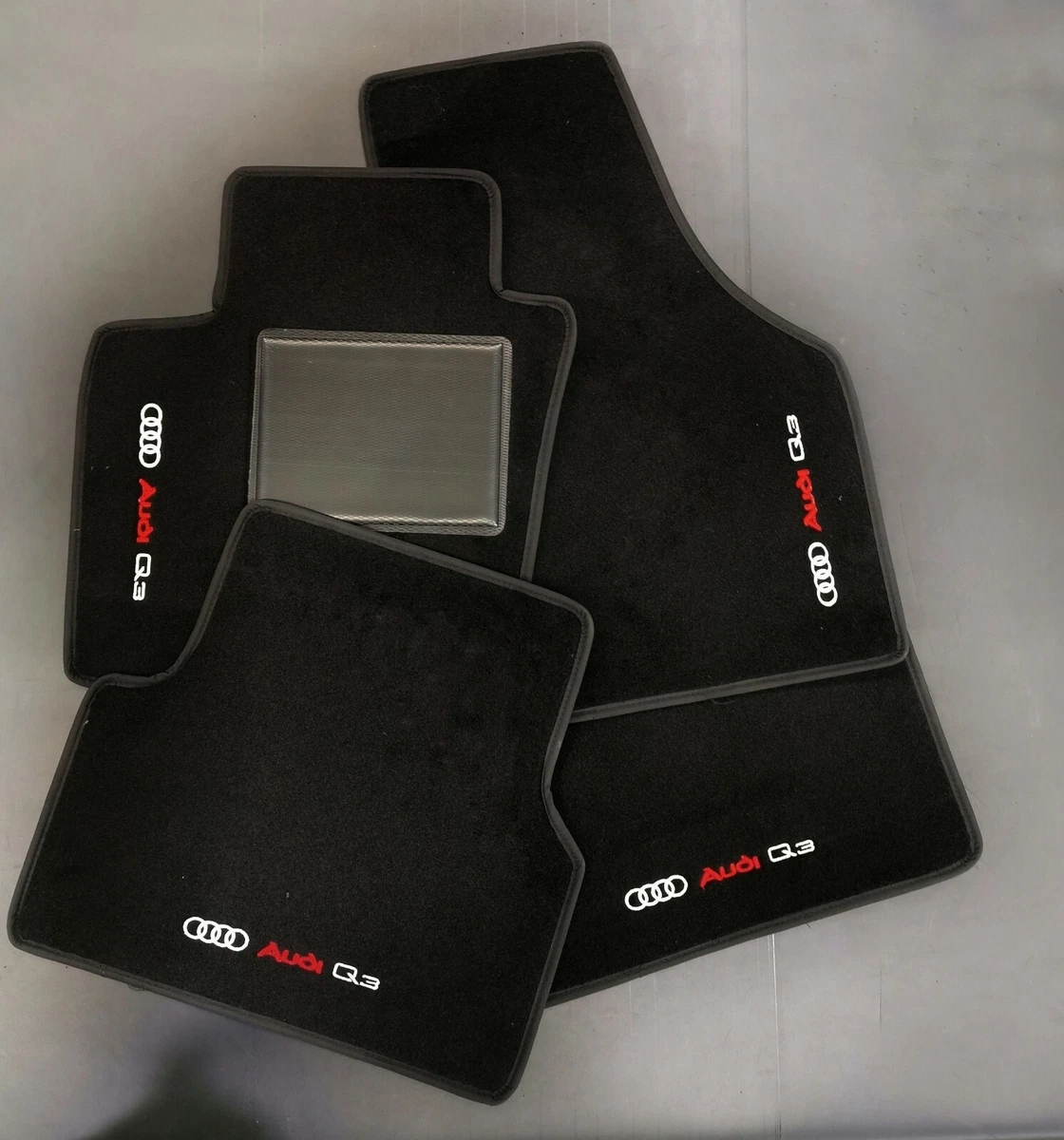 Tappetini tappeti compatibili con Alfa Romeo Giulia 2016-2021 4WD (bordo rosso