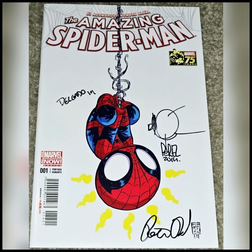 Rare HTF Amazing Spider-Man 1 MX 1st App Cindy Moon Skottie SIGNED 3X 2014