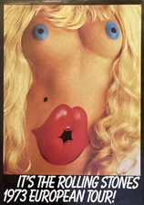 Rolling Stones original poster - 1973 European vintage concert promo by Pasche