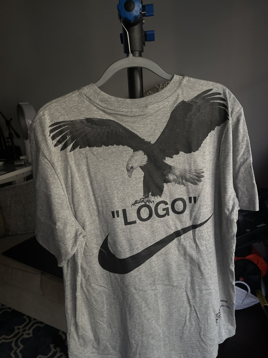Off-White x Nike NRG A6 Tee Virgil Abloh Tuxedo Ash Grey