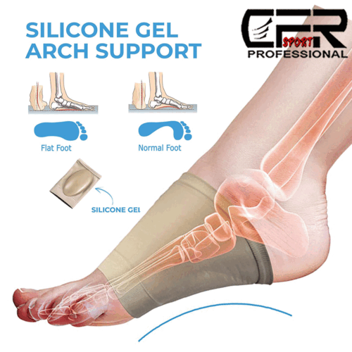 Compression Arch Support Plantar Fasciitis Gel Pad Brace Sleeve Ankle Foot Wrap - Picture 4 of 19