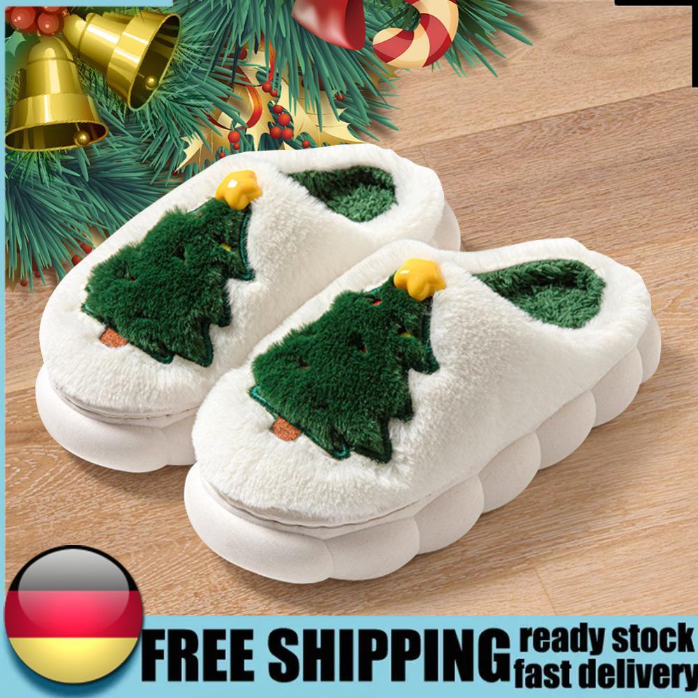 APL Cute Tree Slippers Comfortable Soft Couple Slippers Anti Slip for Indoor Bedroom