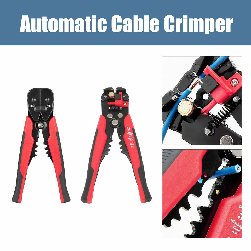Self Adjustable Automatic Cable Wire Crimper Crimping Tool Stripper