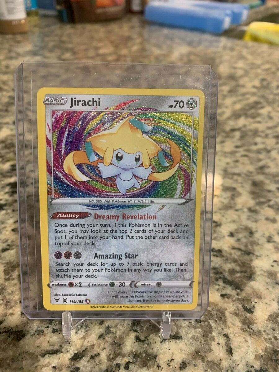 Jirachi 119/185 Rainbow Holo Amazing Rare Vivid Voltage Jirachi 119/185 Rainbow Holo Amazing Rare Vivid Voltage