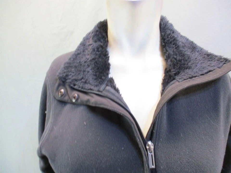 Chaqueta básica forrada de felpa de piel sintética con cremallera completa marrón activa talla S de Nau 7Y936 Foto 2 de 4