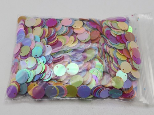 2000 Mixed Color Flat Round loose sequins Paillette Top Hole 10mm sewing Wedding - Picture 7 of 8
