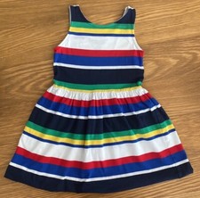 POLO Ralph Lauren Girl Striped Cotton Multicolor Summer Dress Size 6
