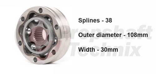Dodge Challenger 2015-2020 Front Plunging CV Joint on Rear Driveshaft-Trans End - Picture 2 of 4